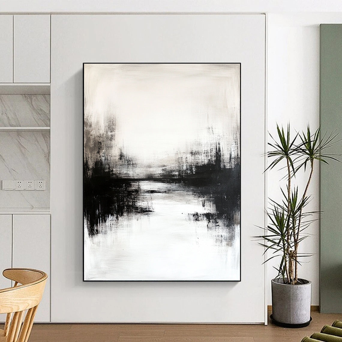 Monochrome Water Reflection for Thoughtful Library & Industrial - Style Loft STSC234