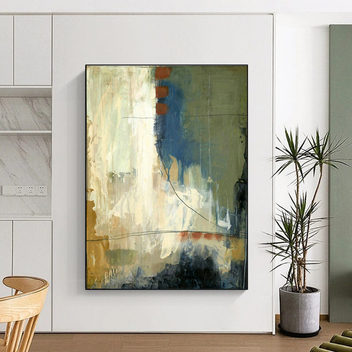 Color - Line Abstract Art for Modern Office Breakroom & Artistic Coffeehouse DLZ0931