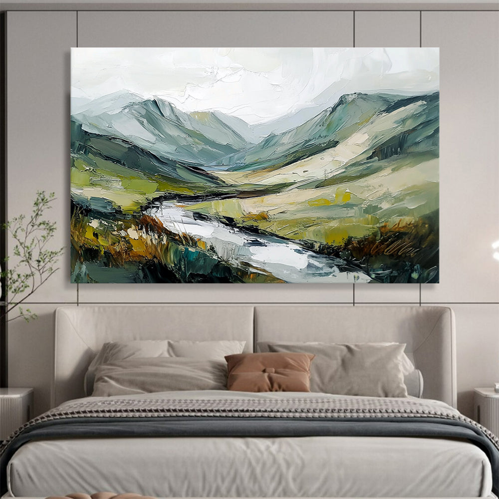Serene Landscape Art for Mountain Lodge & Wellness Retreat SC596