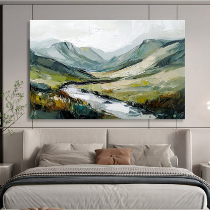 Serene Landscape Art for Mountain Lodge & Wellness Retreat SC596