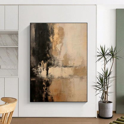 Brown - Black Abstract Art for Living Room & Office DLZ0387