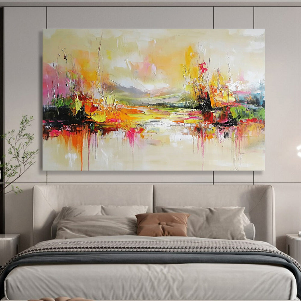 Vibrant Landscape Art for Eco - Friendly Resort Dining Hall & Art - Loving Family Kitchen SC138