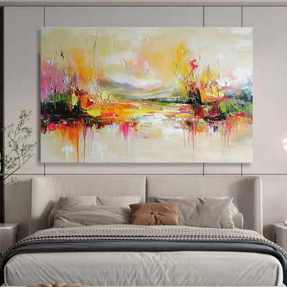 Vibrant Landscape Art for Eco - Friendly Resort Dining Hall & Art - Loving Family Kitchen SC138