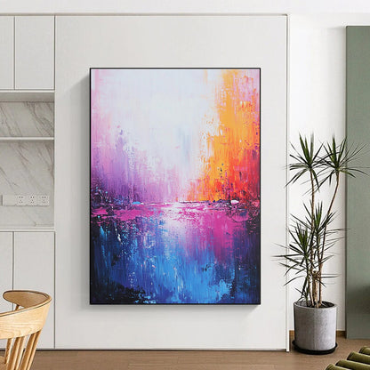 Vibrant Pink and Orange Abstract for Luxury Spa & Contemporary Art Space STSC345