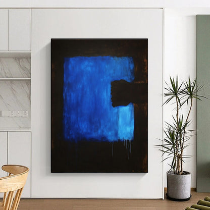 Blue and Black Abstract Form Art for Modern Art Gallery & Industrial - Style Lounge STSC1313