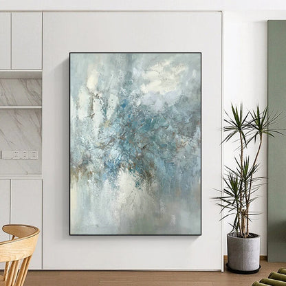 Blue - Grey Abstract Art for Living Room & Bedroom DLZ0475