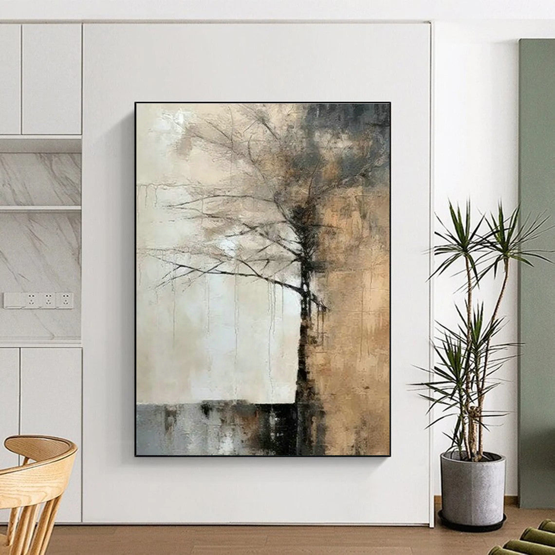 Lonely Tree Abstract Drawing for Living Room & Study DLZ0418