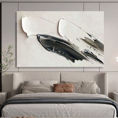 Black - White Abstract Art for Modern Art Gallery Monochrome Exhibits DLZ3292