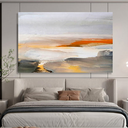 Orange - Grey Minimalist Abstract Art for Modern Office DLZ2766