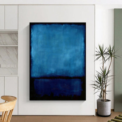 Pure Blue Abstract Art for Bedroom & Meditation Room DLZ0449