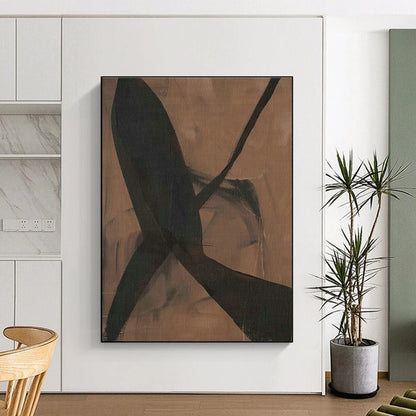Brown - Based Black Pattern Art for Bedroom & Study DLZ0412