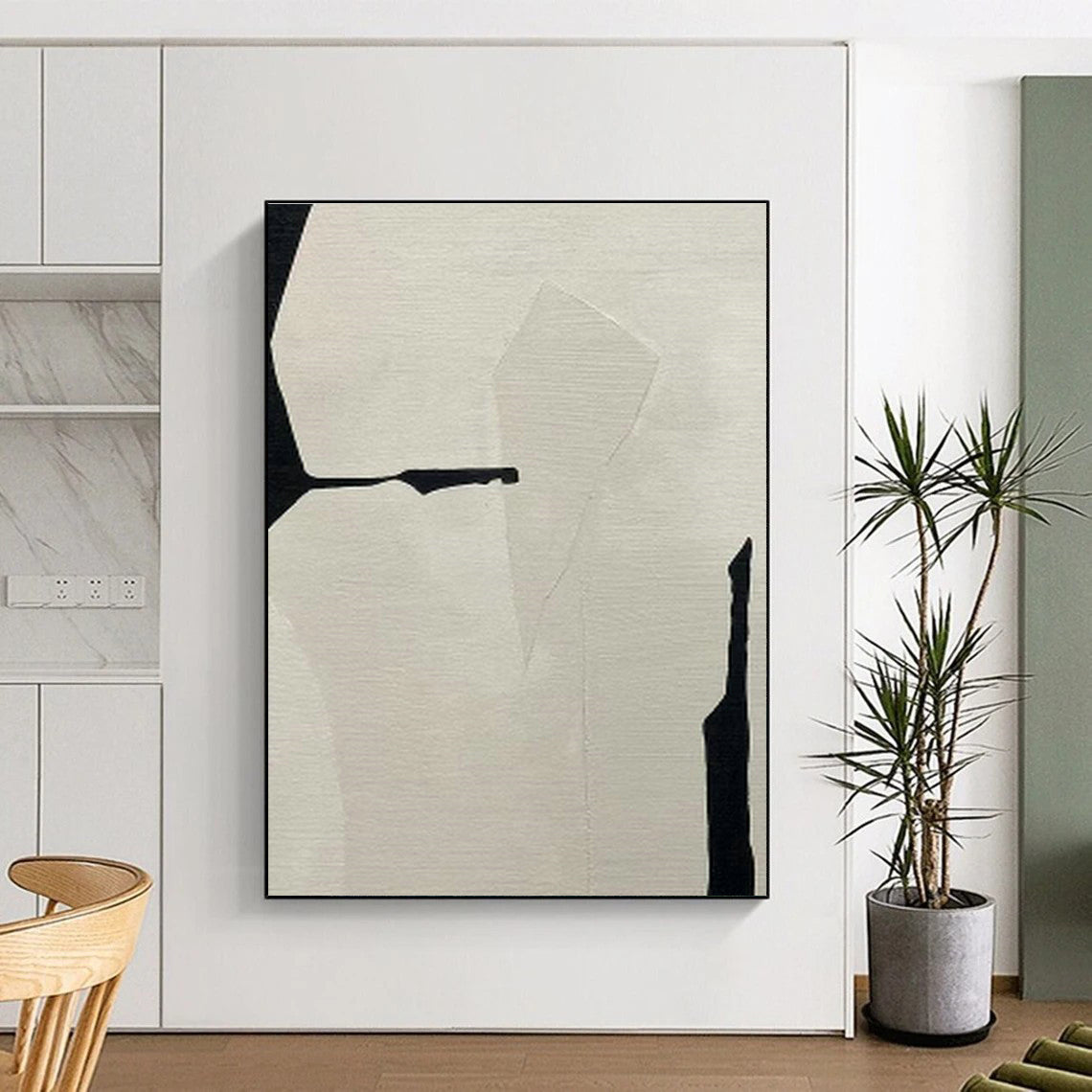 Black - White Geometric Art for Sophisticated Home Theater Lounges DLZ0239