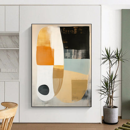 Geometric Neutral Tones with Circle for Minimalist Bedroom & Modern Art Gallery STSC762