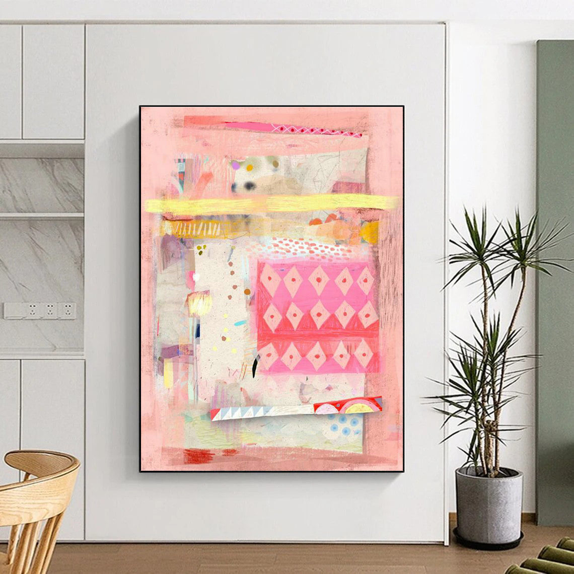 Pink - Grid Collage Art for Feminine Fashion Boutique Display Windows DLZ0176