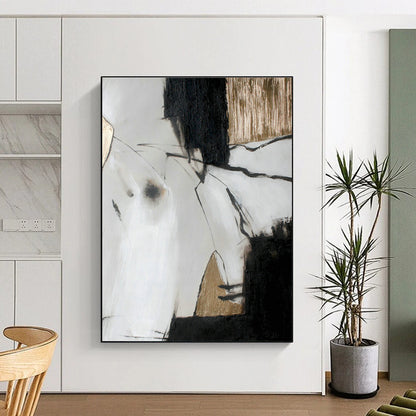 Sophisticated Black & Gold Abstract Art for Dining Room & Office DLZ0394