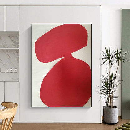 Red Double - Shape Abstract Art for Modern Bar & Art - Themed Party Venue DLZ1086