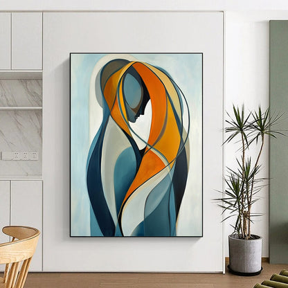 Abstracted Figure in Color for Wellness Center & Art - Themed Café STSC1143