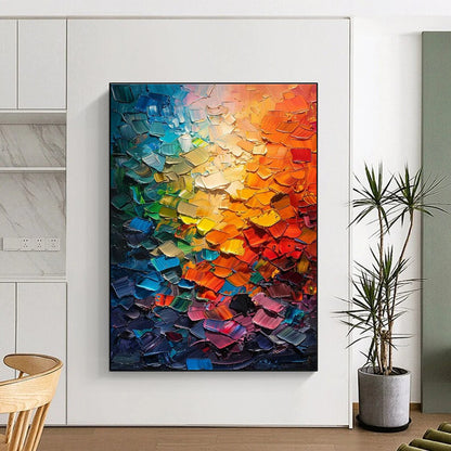 Color Palette Knife Abstract Art for Creative Studio & Modern Art Bar DLZ2255