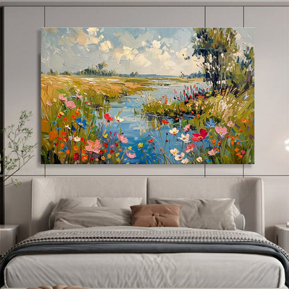Riverbank Floral Art for Rustic Farmhouse Kitchen Dining Areas DLZ3217