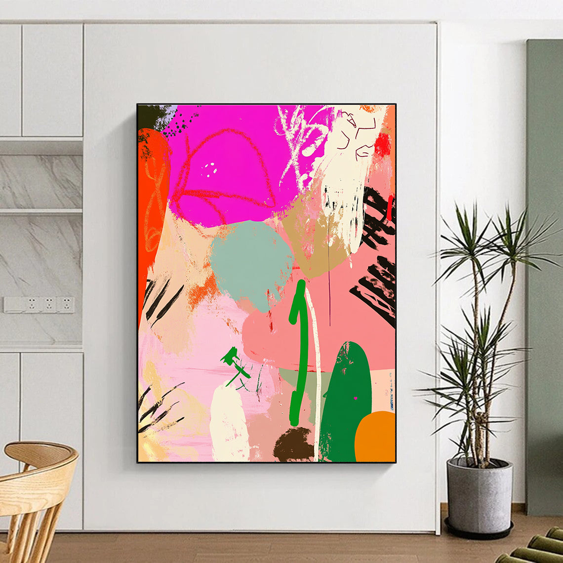 Colorful Graffiti - Style Abstract for Vibrant Art Café & Creative Studio STSC485
