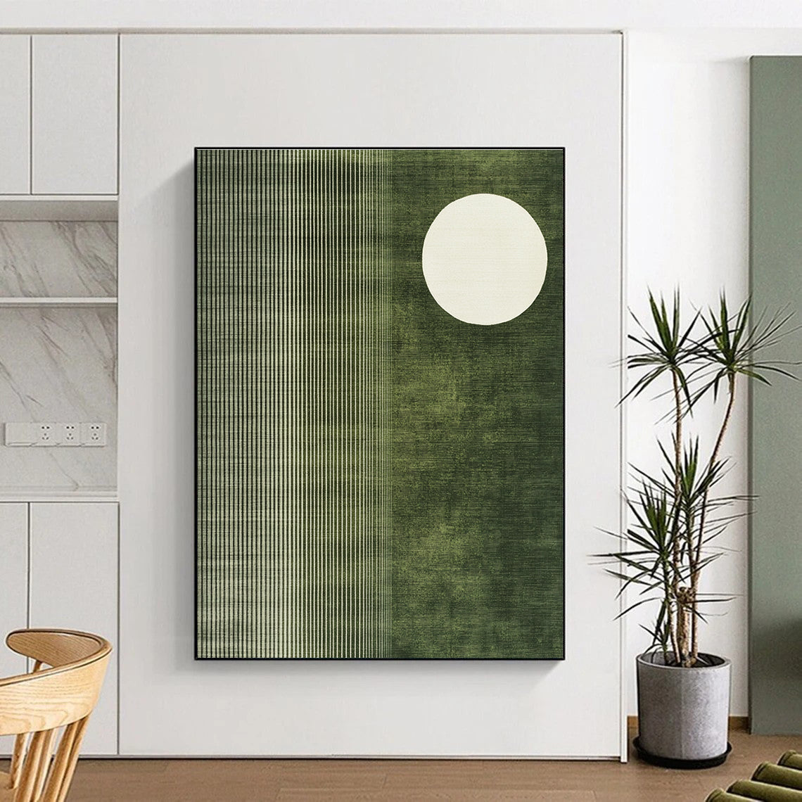 Green and White Geometric for Contemporary Office & Nature - Inspired Lounge STSC1251