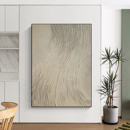 Gray - White Textured Abstract Art II for Art Gallery Corridor & Industrial - Chic Café DLZ1857