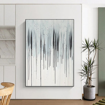Grey and Black Dripping Abstract for Industrial Loft & Avant - Garde Studio STSC357