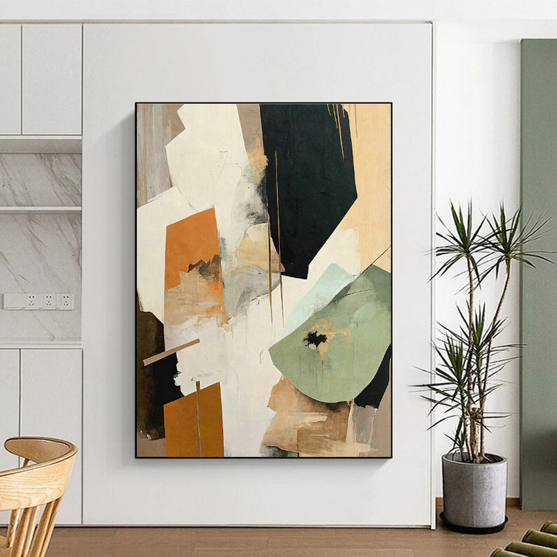 Layered Geometric Abstract Art for Contemporary Gallery & Industrial Loft DLZ1636