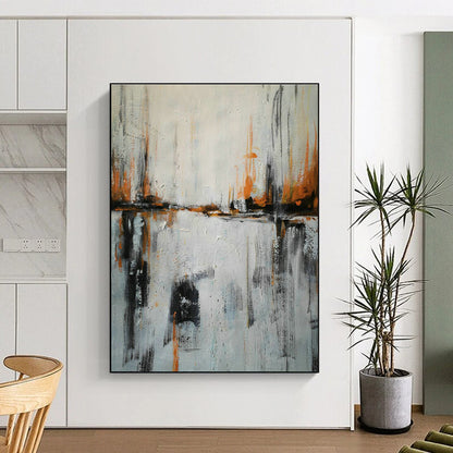 Orange - Black Reflection Abstract for Studio & Loft Apartment DLZ0577