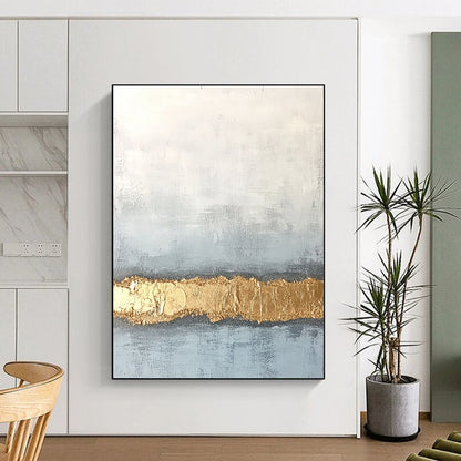 Gold Band Abstract Art for Dining Room & Hallway STSC735