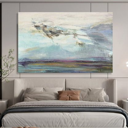 Sea View Abstract Art for Coastal Home Office Studios DLZ2580