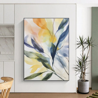 Soft Leaf Watercolor for Serene Home Office & Nature - Inspired Nursery STSC502
