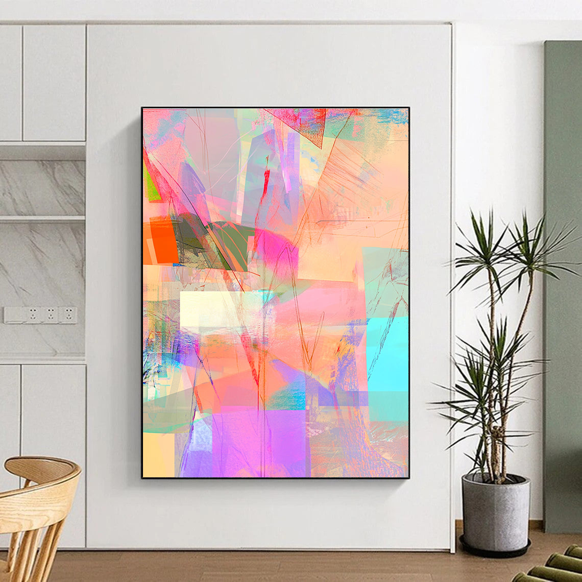 Colorful Abstract Collage for Creative Café & Vibrant Art Studio STSC543