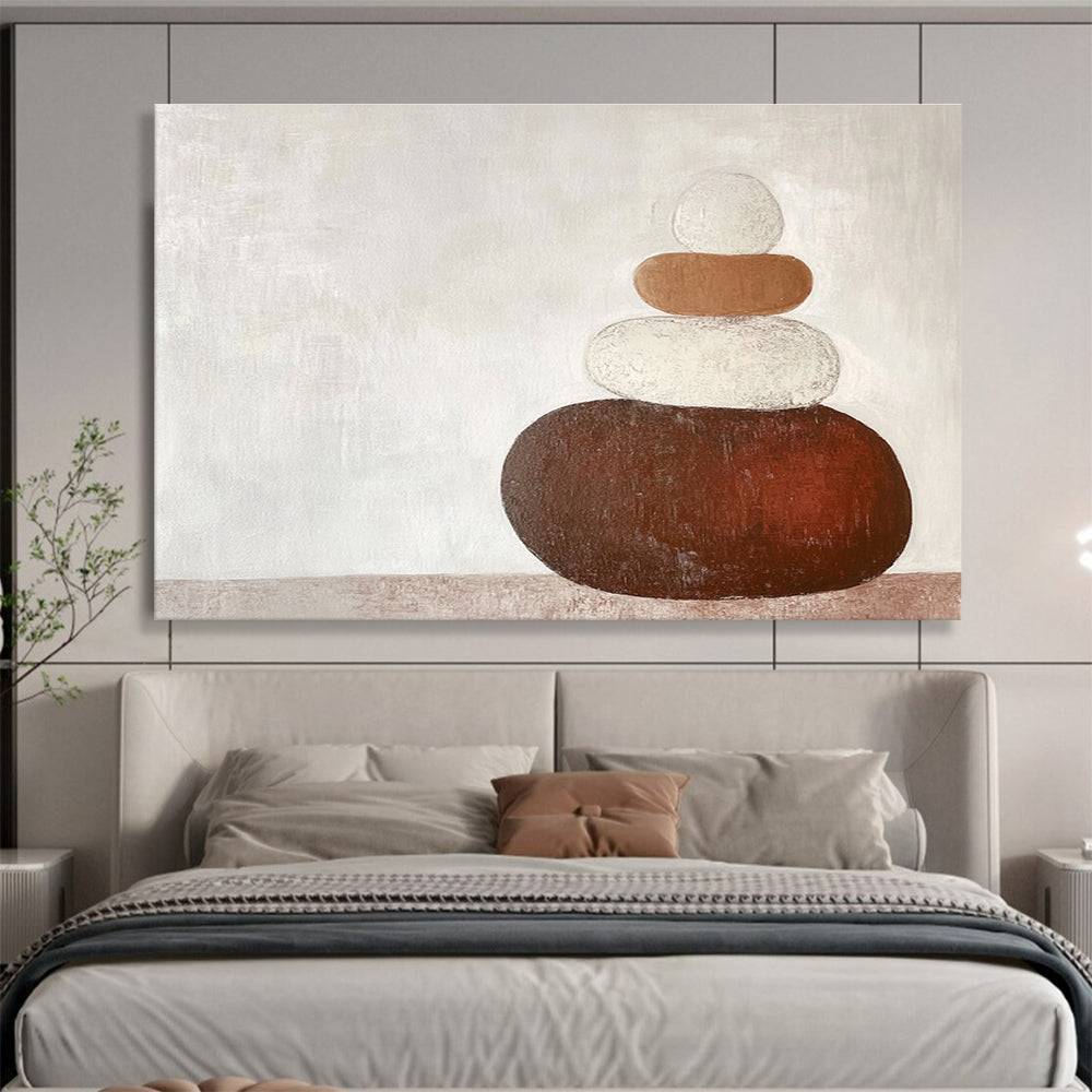 Stacked Stones Art for Spa Retreat & Zen - Inspired Home Office SC495