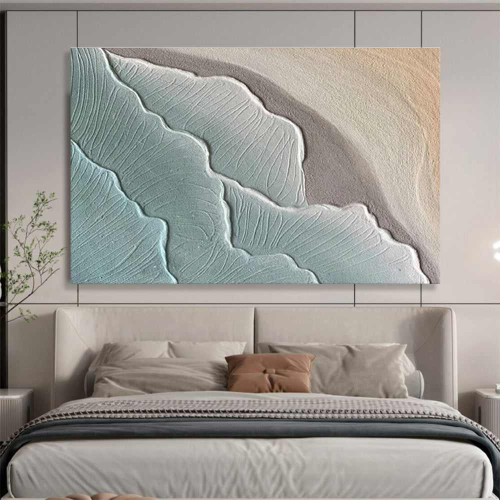 Blue - Green Textured Abstract for Coastal Spa DLZ2963