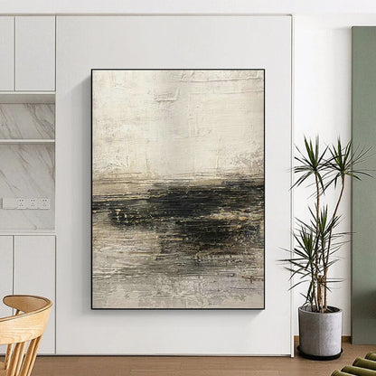 Gray - White Textured Abstract Art for Rustic Art Studio & Industrial - Chic Café DLZ1883