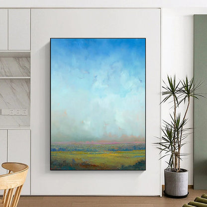 Soft - Toned Plain Landscape for Minimalist Farmhouse & Serene Yoga Studio DLZ0942