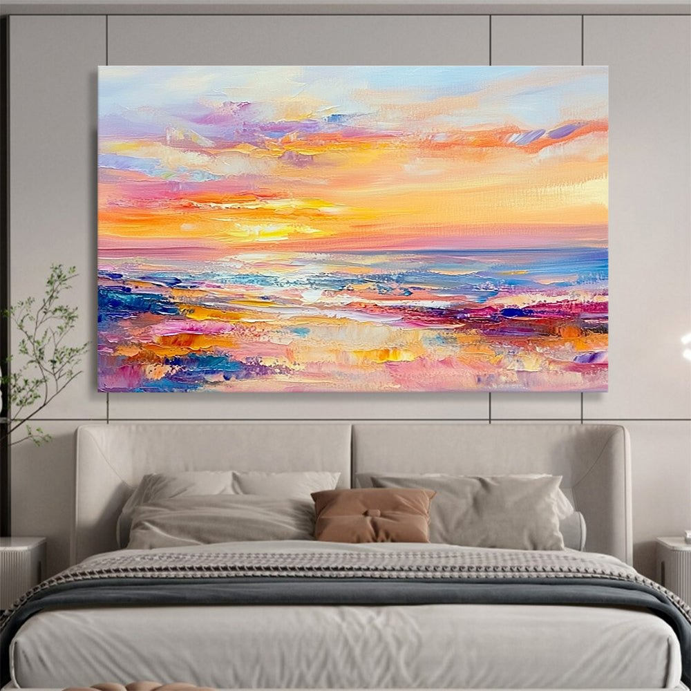 Vivid Ocean Sunset Art for Beach Bar & Art Gallery SC416