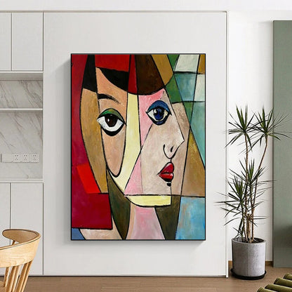 Cubist Portrait Art for Art History Museum & Bohemian Living Room DLZ1414