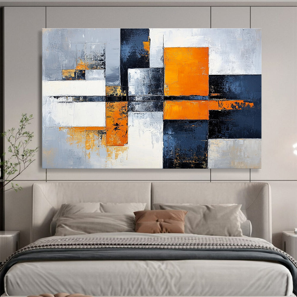 Geometric Color Block Art for Modern Office Reception & Contemporary Art Gallery SC100