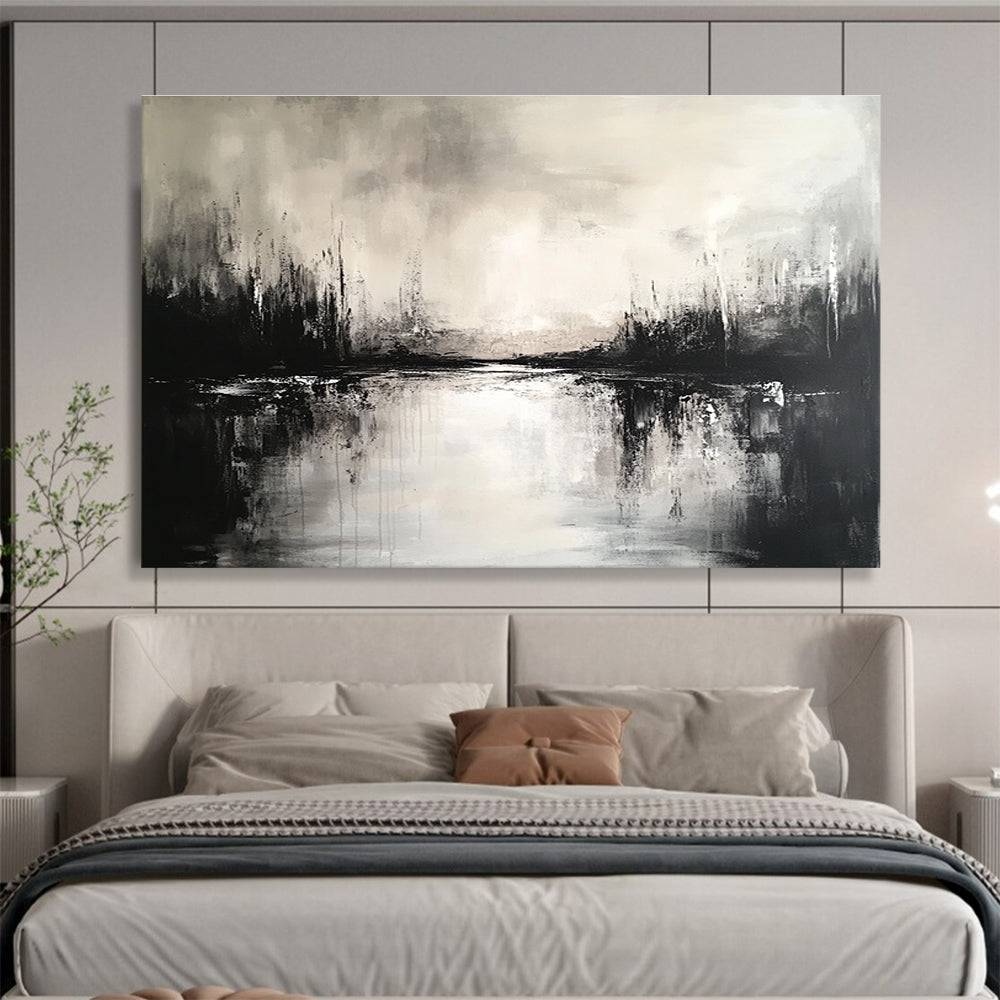 Monochrome Landscape Art for Minimalist Office & Art Gallery SC011