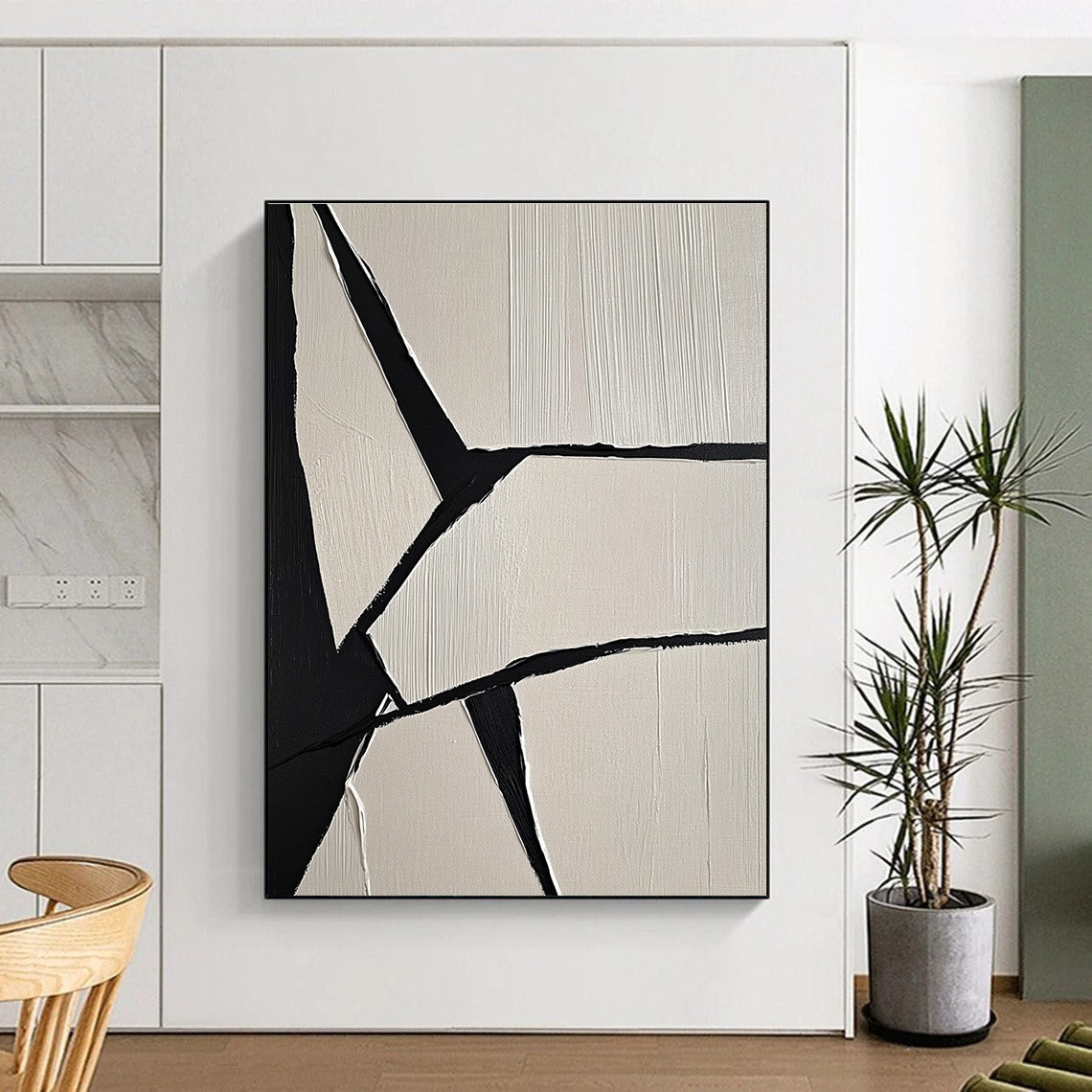 Black and White Geometric for Modern Kitchen & Art Gallery Corridor STSC1247
