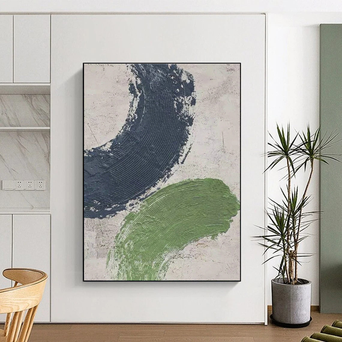 Two - Tone Textured Abstract Art for Industrial - Style Home & Art Gallery Pop - Up DLZ1079