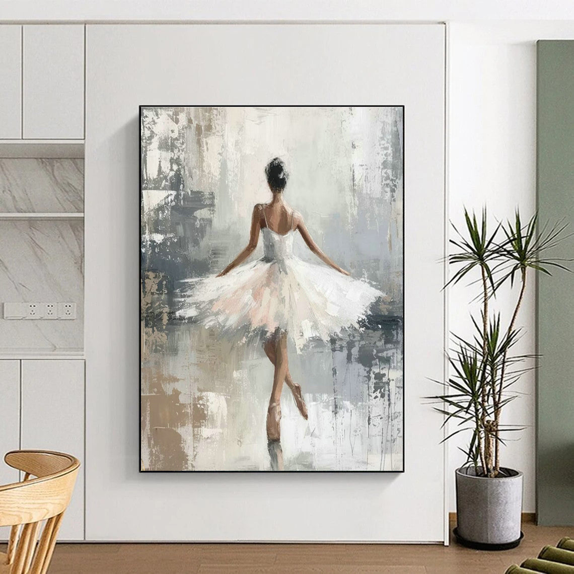 Elegant Ballet Dancer Art for Dance Studio & Feminine Bedroom DLZ1963