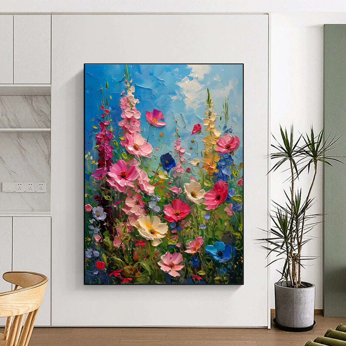 Vivid Wildflower Field Art for Garden Pavilion & Bedroom DLZ2294