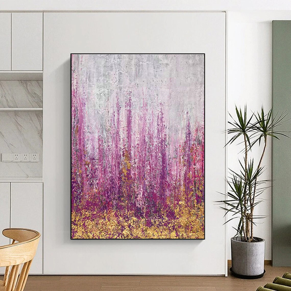Pink - Purple Botanical Art for Home Garden - View Bedrooms DLZ0064