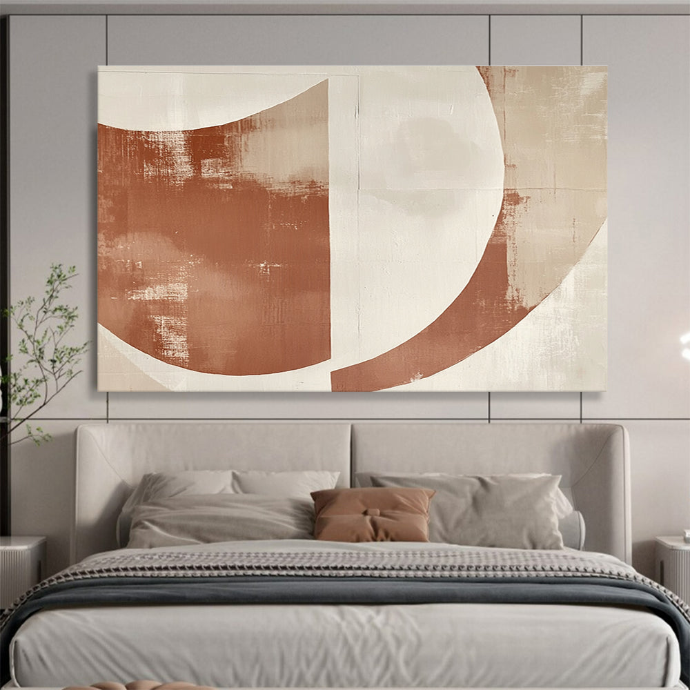 Minimalist Curved Shapes Art for Scandinavian - Style Bedroom & Art Gallery SC441