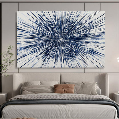 Blue Radial Burst Art for Modern Office Lobby & Art Gallery SC430