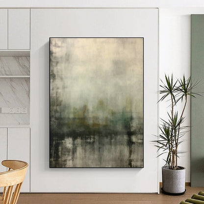 Hazy Cityscape Reflection Art for Rooftop Bar Terrace & Urban Loft Bedroom DLZ0841
