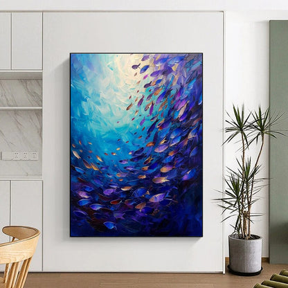 Vibrant Ocean Fish Art for Beach House & Wellness Spa DLZ1965